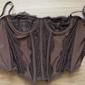 Urban outfitters corset top brown